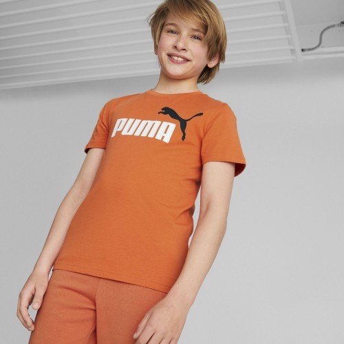 Puma Marškinėliai Paaugliams Ess+ 2 Col Logo Tee Orange 586985 95
