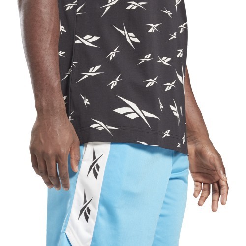 Reebok Men's Te Aop Vector Tee Black GL3142