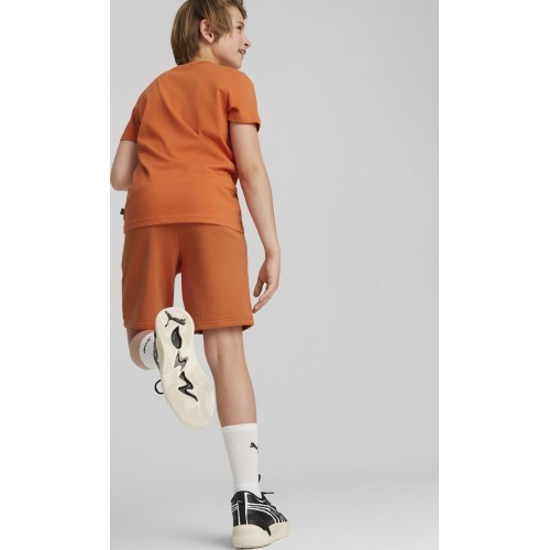 Футболка подростковая Puma Ess+ 2 Col Logo Tee оранжевая 586985 95