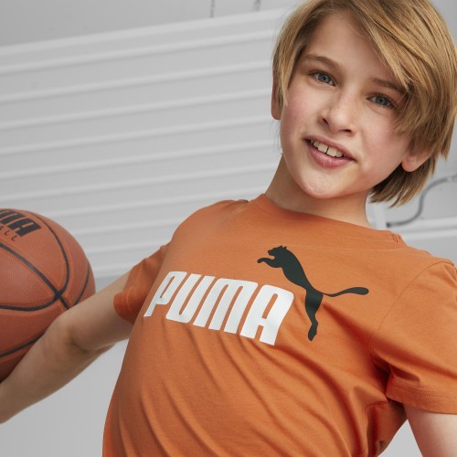 Puma Ess+ 2 Col Logo Tee Junior T-shirt Orange 586985 95