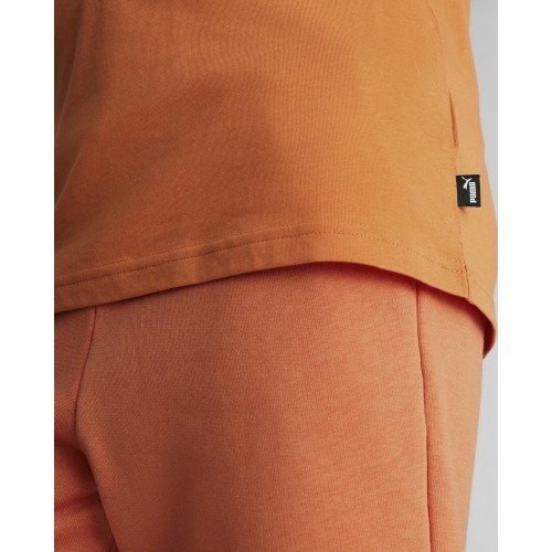 Футболка подростковая Puma Ess+ 2 Col Logo Tee оранжевая 586985 95
