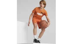 Футболка подростковая Puma Ess+ 2 Col Logo Tee оранжевая 586985 95
