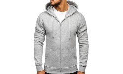 J.Style Men's Fleece Sweatshirt Grey 68B2008-2