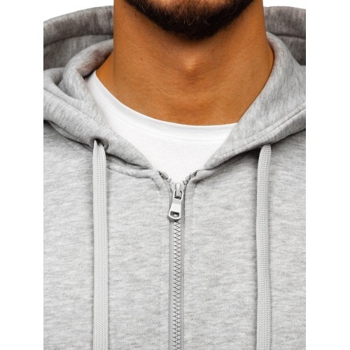 J.Style Men's Fleece Sweatshirt Grey 68B2008-2