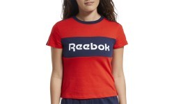 Reebok Women's Blouse Te Linear Logo Deta Red