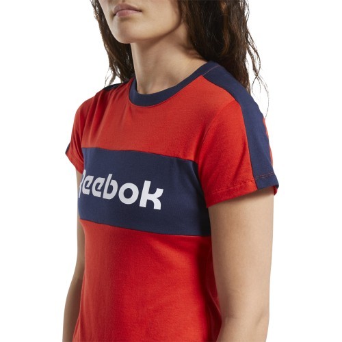 Reebok Women's Blouse Te Linear Logo Deta Red