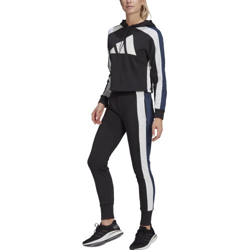 Спортивный костюм женский Adidas W TS Big Logo Black White GL9482