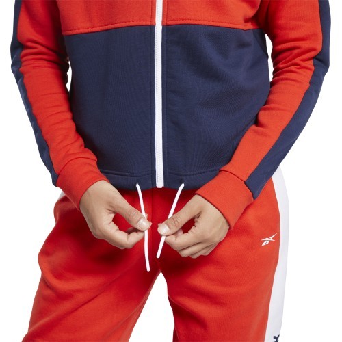 Reebok Te Linear Logo Ft Women's Sweatshirt Red Blue FT0901