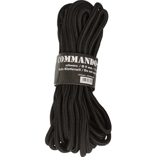 BLACK 5MM (15M) COMMANDO ROPE