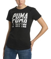 Puma Font Graphic Tee Women's Top Black 854352 01