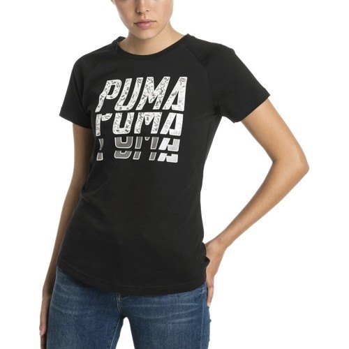 Женская футболка Puma Font Graphic Tee, чёрная 854352 01