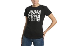 Puma Font Graphic Tee Women's Top Black 854352 01
