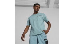 Puma Open Road Tee мужская хлопковая футболка Adriatic Green 673401 84