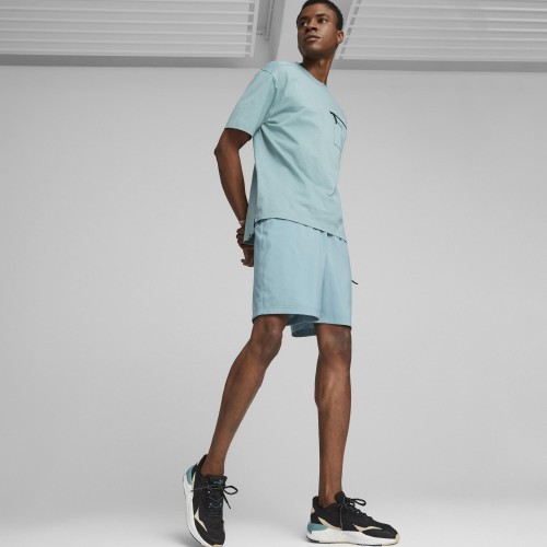 Puma Open Road Tee мужская хлопковая футболка Adriatic Green 673401 84