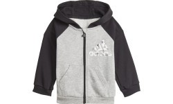 Детский спортивный костюм Adidas I Bos Logo Fz J Grey Black GT9500