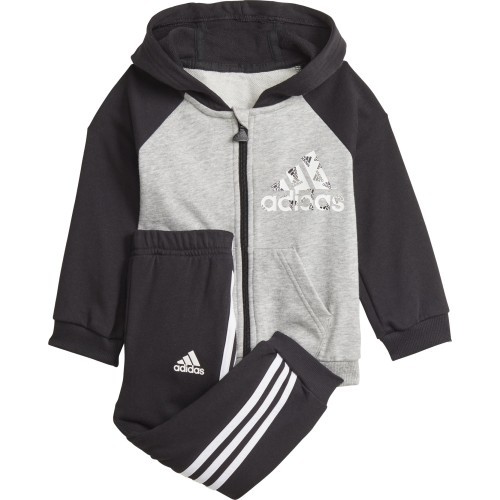 Детский спортивный костюм Adidas I Bos Logo Fz J Grey Black GT9500