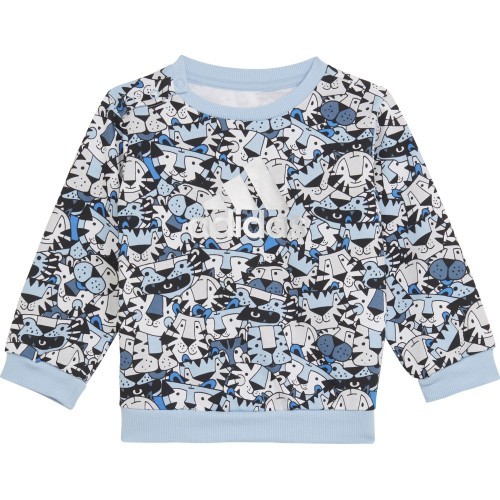 Adidas Kids' Tracksuit I AOP Jog FT Black Blue H65806