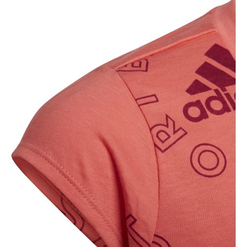 Футболка для девочек Adidas G Logo T Ess Pink HF1831