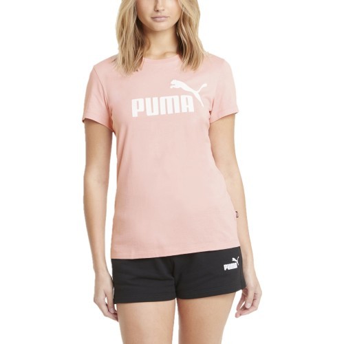 Женская футболка Puma Ess Logo Tee Bridal Pink