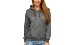 J.Style Women's Fleece Sweatshirt Grey 68W02-5