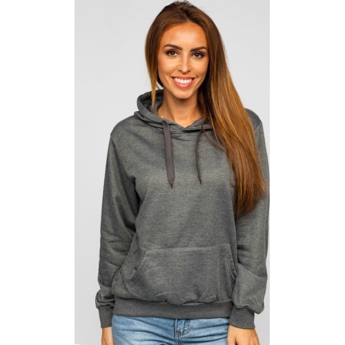 J.Style Women's Fleece Sweatshirt Grey 68W02-5