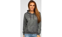 J.Style Women's Fleece Sweatshirt Grey 68W02-5