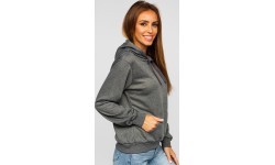 J.Style Women's Fleece Sweatshirt Grey 68W02-5