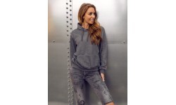 Женский флисовый джемпер J.Style серый 68W02-5