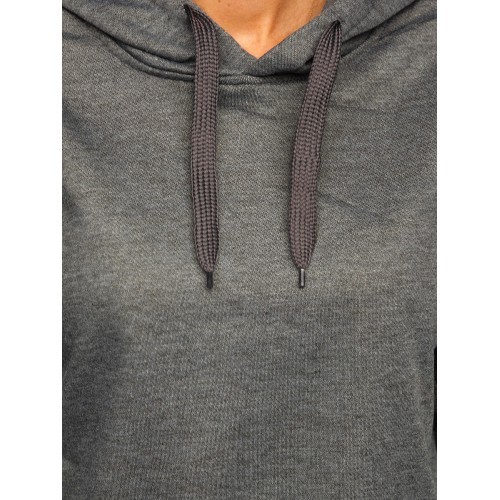 J.Style Women's Fleece Sweatshirt Grey 68W02-5