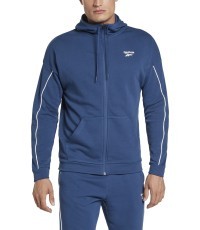 Мужская толстовка Reebok Wor Piping FZ синяя HA1073
