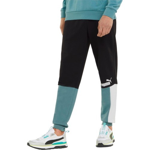 Puma Ess+ Block Sweatpants Men's Black White Mint 848007 50