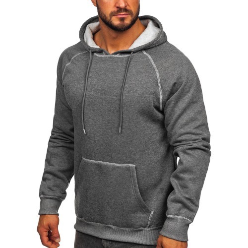 J.Style Men's Fleece Sweatshirt Grey 8B152-5