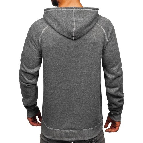 J.Style Men's Fleece Sweatshirt Grey 8B152-5