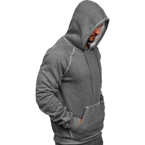 Мужская флисовая толстовка J.Style серая 8B152-5