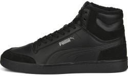 Puma Shuffle Mid Fur Flat Black Men's Shoes 387609 01