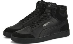 Puma Shuffle Mid Fur Flat Black Men's Shoes 387609 01