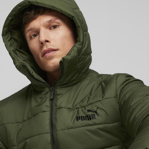 Мужская куртка Puma Ess Hooded Padded Jacket зелёная 848938 31
