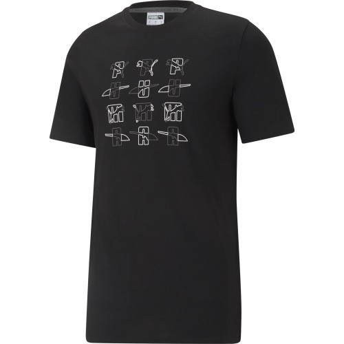 Мужская хлопковая футболка Puma Elevate Graphic Tee чёрная