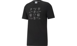 Мужская хлопковая футболка Puma Elevate Graphic Tee чёрная