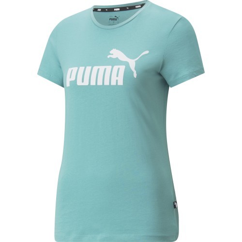 Женская футболка Puma Ess Logo Tee зелёная 586775 61