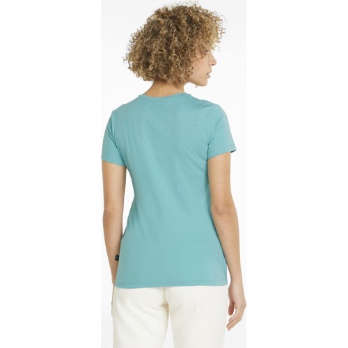 Женская футболка Puma Ess Logo Tee зелёная 586775 61