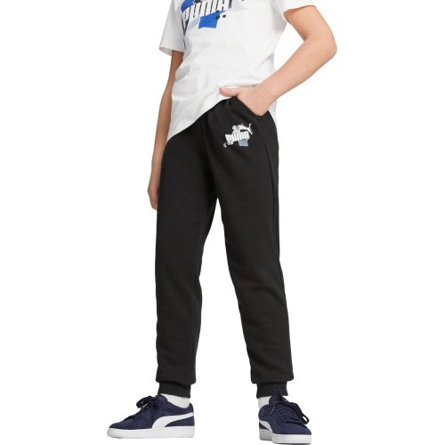 Puma Ess+ Street Art спортивные брюки подростковые, чёрные 673273 01