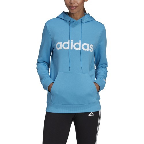 Adidas W Lin FT Hoodie Women's Sweatshirt Blue HE9359