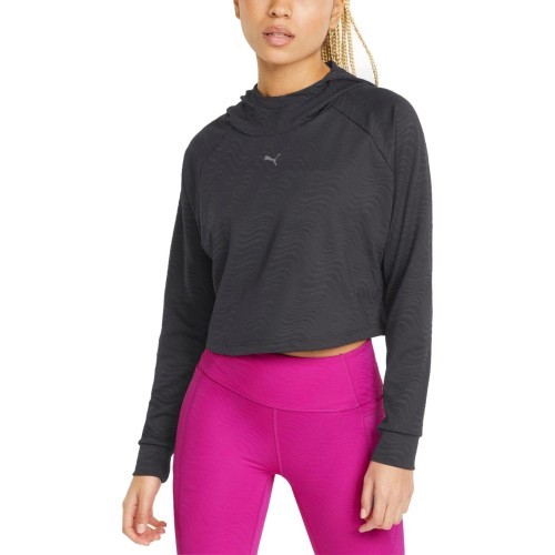 Женская толстовка Puma Flawless Pullover Hoodie, чёрная, 521551 01