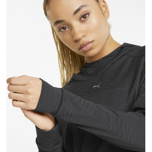 Женская толстовка Puma Flawless Pullover Hoodie, чёрная, 521551 01