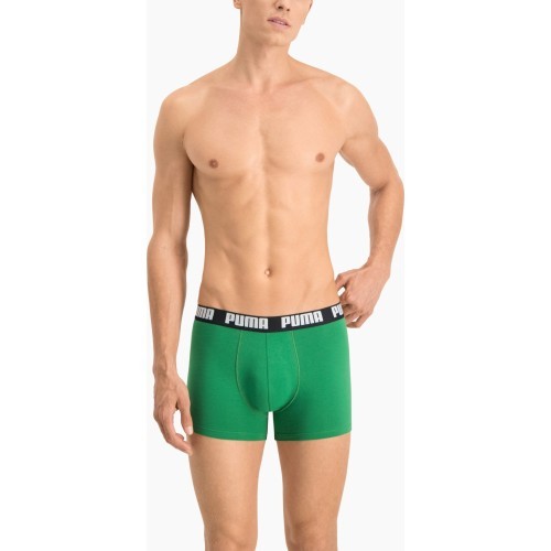 Мужское нижнее белье Puma Basic Boxer зеленое черное
