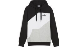 Мужской свитшот Puma Power Colorblock чёрный/белый/серый 678931 01