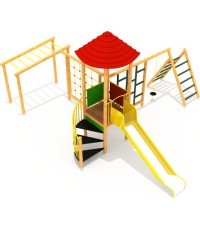 Medinė vaikų žaidimų aikštelė modelis 0-A