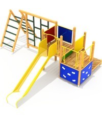 Medinė vaikų žaidimų aikštelė Model 2-B