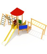 Medinė vaikų žaidimų aikštelė modelis 1-A
